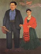 Frida Kahlo Frieda and Diego Rivera painting